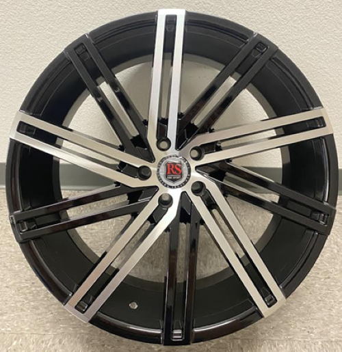 22" Red Sport RSW07 Wheel 🔥 22X9.5 +13 5X115 🔥 C.B 74.2 Black Machined Rim ✅🔻