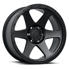 17" American Outlaw SideWinder Wheel 🔥 17X8.5 -10 6X139.7 🔥 C.B 106.2 Black Rim🔻✅