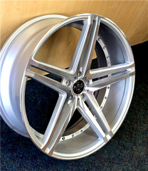 24" VERSANTE VE233-M Wheel 🔥 24X9 +30 5X120 🔥 C.B 74.1 Silver Machined Rim ✅🔻