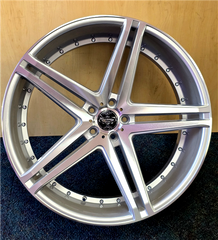 24" VERSANTE VE233-M Wheel 🔥 24X9 +30 5X120 🔥 C.B 74.1 Silver Machined Rim ✅🔻