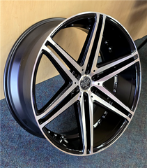 24" VERSANTE VE233-M Wheel 🔥 24X10 +30 6x139.7 🔥 C.B 78.1 Black & Machined ✅🔻