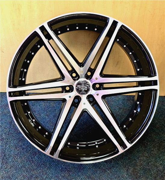 24" VERSANTE VE233-M Wheel 🔥 24X10 +30 6x139.7 🔥 C.B 78.1 Black & Machined ✅🔻