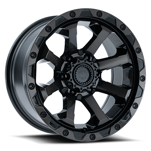 20" American Outlaw Capone Wheel 🔥 20X9 +10 5X127 🔥CB 71.6 Satin Black Rim ✅🔻