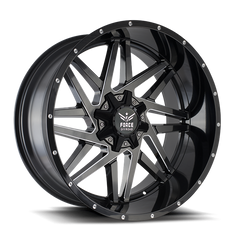 22" Force Off-Road F01 Wheel 🔥 22X14 -76 5X139 + 5X150 🔥 C.B 110.3 Black Milled Rim ✅