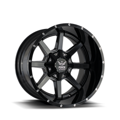 20" Force Off-Road F08 Wheel 🔥 20X12 -44 5X139+5X150 🔥110.3 Black Milled Rim ✅🔻