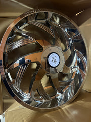 28" Nighthawk Luxury N990 Wheel 🔥 28X9.5 +25 6X135 + 6X139 ✅ Floating Cap Rim🔻